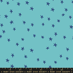 Starry Wideback - Turquoise, 1/4 yard