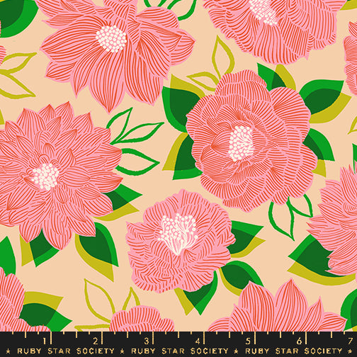 RSS Favorite Flowers Blooming in Sorbet; 1/4 yard