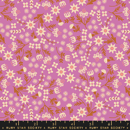 RSS Favorite Flowers Inflorescence in Heliotrope; 1/4 yard