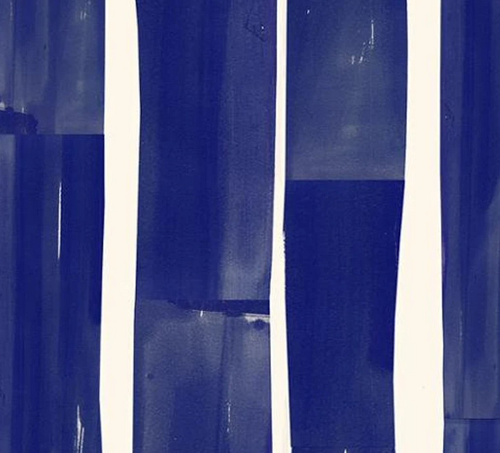 Sketchbook; Collage Stripes - Navy, 1/4 yard