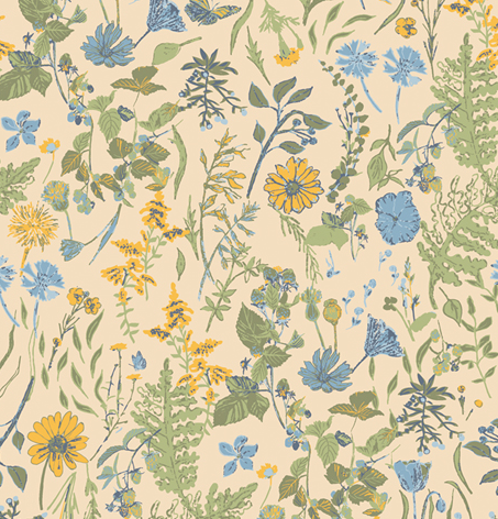 AGF Potager; Peaceful Meadow Dawn, 1/4 yard - COMING SOON!