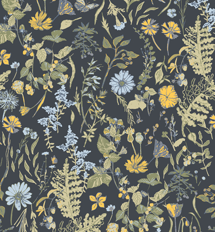 AGF Potager; Peaceful Meadow Dusk, 1/4 yard - COMING SOON!