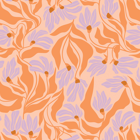 AGF Tangerine; Wind Dance Blaze, 1/4 yard - COMING SOON