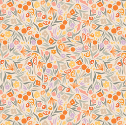 AGF Tangerine; Floral Zest, 1/4 yard - COMING SOON