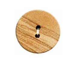 Elan; 2-Hole Button, Natural- 9/16"