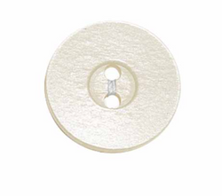 Elan; 2-Hole Button, White- 1/2"