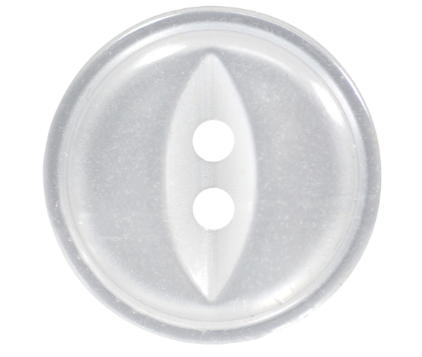 Elan; 2-Hole Button, White- 1/4