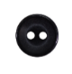 Elan; 2-Hole Button, Black- 1/2"