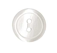 Elan; 2-Hole Button, White- 3/8"