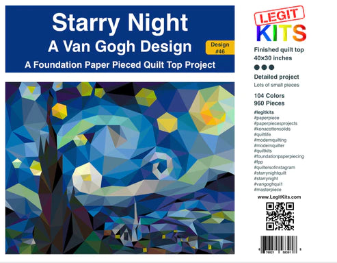 LEGIT KITS, Starry Night Quilt Kit