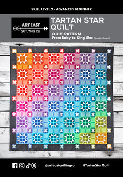 Tartan Star Quilt Kit - Rainbow Ombre