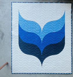 Whale's Tail Quilt Kit - Blue Quilt Canada version