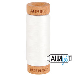 Aurifil Thread- Natural White 2021 - 80wt - 270m / 300yds