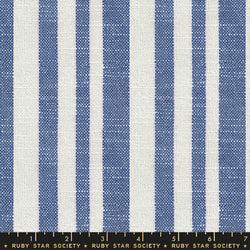 Warp & Weft Heirloom Wovens - Blue Woven Texture Stripe, 1/4 yard