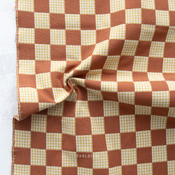 Fableism Canyon Springs - Checkers in Umber, 1/4 yard - Coming Soon!