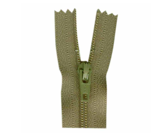 Costumakers All Purpose Zipper - 9 inch, Closed End - Khaki