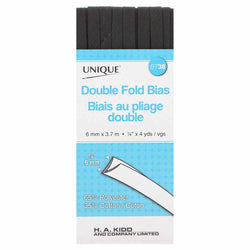 UNIQUE Double Fold Bias Tape - Dark Grey