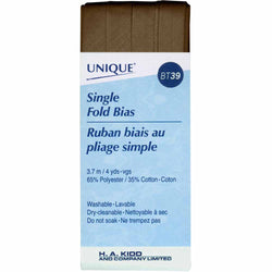 UNIQUE Single Fold Bias Tape - Mocha