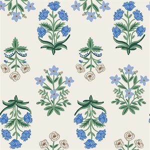 Rifle Paper Co. Camont; Mughal Rose - Blue, 1/4 yard Fabric Cotton + Steel 