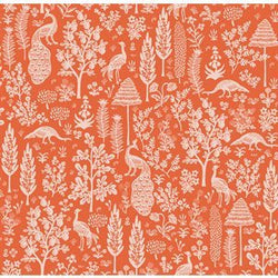 Rifle Paper Co. Camont; Menagerie Silhouette - Orange, 1/4 yard Fabric Cotton + Steel 