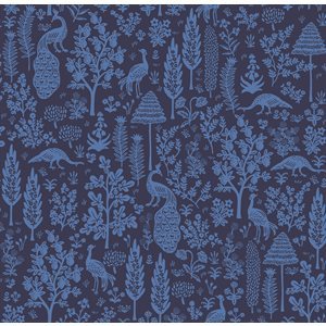 Rifle Paper Co. Camont; Menagerie Silhouette - Navy, 1/4 yard Fabric Cotton + Steel 