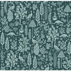 Rifle Paper Co. Camont; Menagerie Silhouette - Emerald, 1/4 yard Fabric Cotton + Steel 