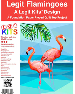 LEGIT KITS, Legit Flamingos Quilt Kit Quilt Kit Piece Fabric Co. 