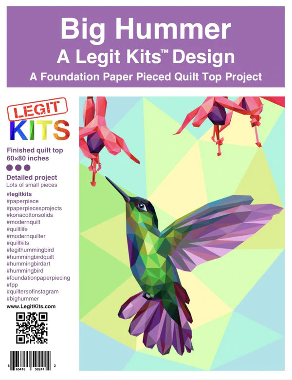 LEGIT KITS, Big Hummer Quilt Kit Quilt Kit Piece Fabric Co. 