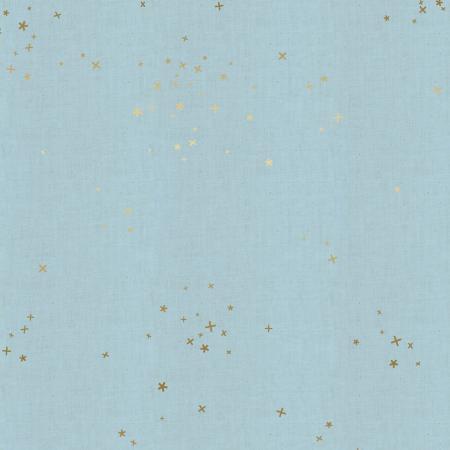 Freckles - Metallic Unbleached Cotton, Baby Blues Fabric Cotton + Steel 