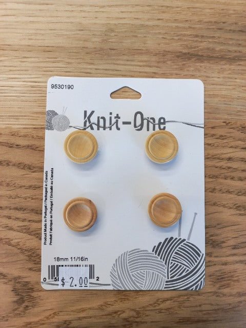 Knit One; Shank Button, Natural - 3/4