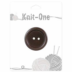 Knit One; 2-Hole Button, Brown - 1 1/2"