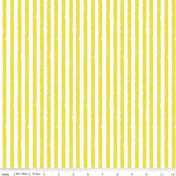 Crayola Stripe - Little Lemon - Coming Soon! Fabric Piece Fabric Co. 