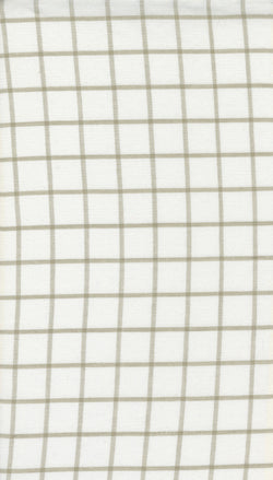 Easy Living 18" Toweling; Gingham - Off White & Flax, 1/4 yard