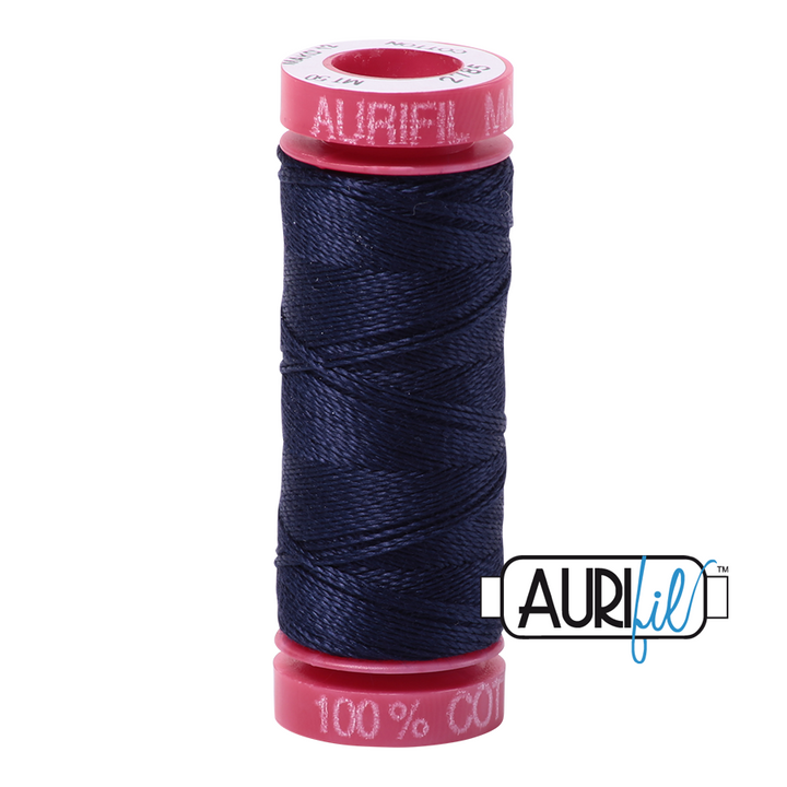 Aurifil Thread - Very Dark Navy 2785 - 12wt