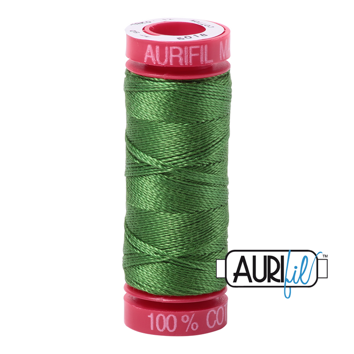 Aurifil Thread - Dark Grass Green 5018 - 12wt