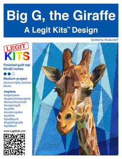 LEGIT KITS, Big G, the Giraffe Quilt Kit Quilt Kit Piece Fabric Co. 
