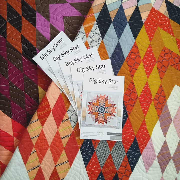 Big Sky Star Quilt Pattern by Plains and Pine Pattern Miscellaneous 