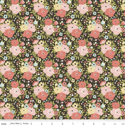 Riley Blake Joy in the Journey Floral, Charcoal Fabric Riley Blake 