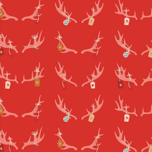 AGF Cozy & Magical Collection; Cheerful Antlers Fabric Art Gallery Fabrics 