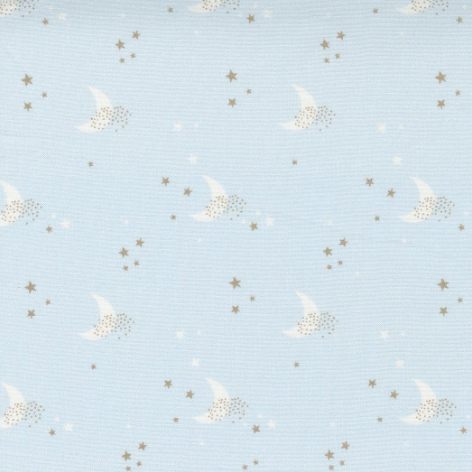 Little Ducklings; Moons - Blue  120” x WOF (44”)