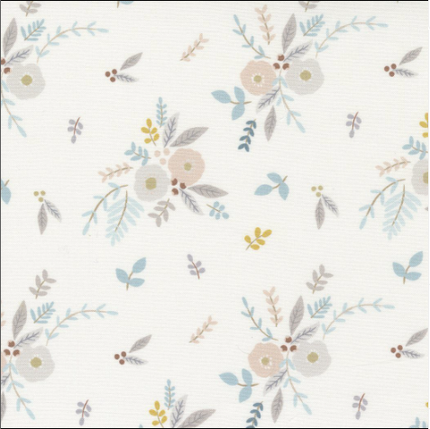 Little Ducklings; Floral Bouquet - White  3 yards x WOF (44”)