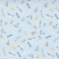 Little Ducklings; Foliage - Blue  4 yards x WOF (44”)