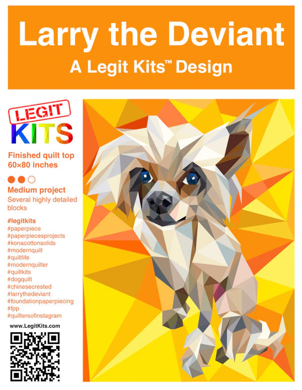 LEGIT KITS, Larry the Deviant Quilt Kit Quilt Kit Piece Fabric Co. 