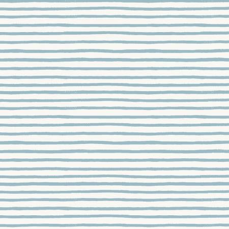 Bon Voyage; Festive Stripes - Blue, 1/4 yard