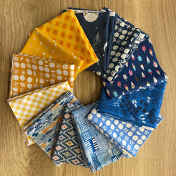 Blue + Gold FQ Bundle Bundle Piece Fabric Co. 