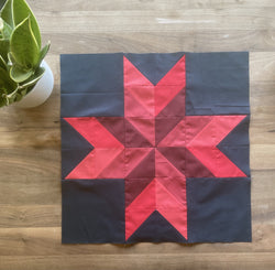 Silk Stars Quilt kit - Kona Reds version Quilt Kit Piece Fabric Co. 