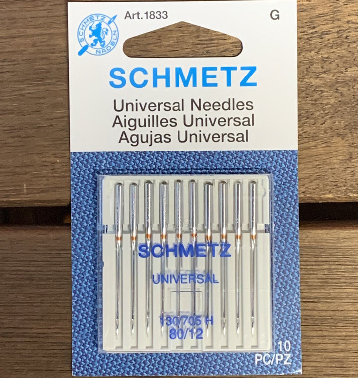 Schmetz Universal Needles - 80/12 - 10 count Notion Piece Fabric Co. 
