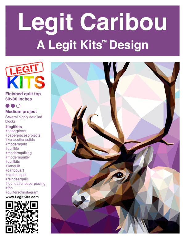 LEGIT KITS, Legit Caribou Quilt Kit Quilt Kit Piece Fabric Co. 