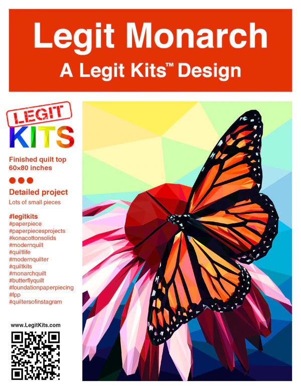 LEGIT KITS, Legit Monarch Quilt Kit Quilt Kit Piece Fabric Co. 