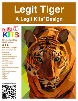 LEGIT KITS, Legit Tiger Quilt Kit Quilt Kit Piece Fabric Co. 